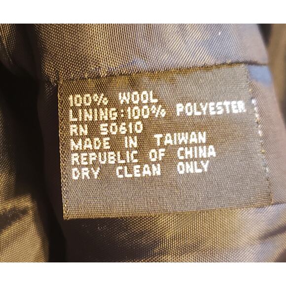 Kasper size 10P midnight blue vintage double breated wool blazer - Picture 5 of 5